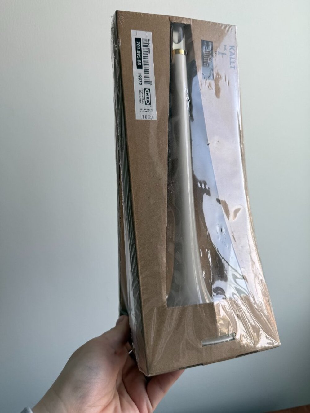 Rare Vintage 00s IKEA KALLT White 12" Light Lamp Unopened AA Battery Operated
